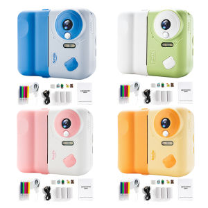 [Momodining]HD 1080P Thermal Printing Camera with 3 Rolls Print Paper Instant Photo Printing Camera Video Camera Toys Birthday Gift