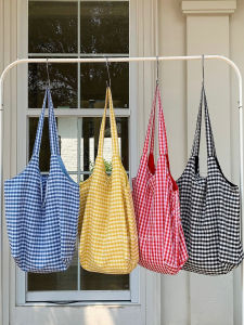 Large Capacity Korean Style Simple Canvas Nylon Tote Bag Mixed Usage Durable Casual Single Shoulder Hand Hold Leather Bag