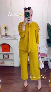 SETELAN WANITA VIRAL TERBARU - SETCEL CRINGKLE POLOS TALI PITA MUSLIMAH - ONESET VIANDA