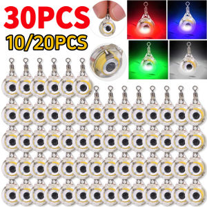 10-30PCS LED Lure Bait Lamp Button Battery Underwater Fish Attracting Light Deep Drop Sea Fishing Squid Attracting Fishing Light