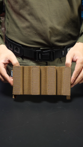 IDOGEAR Tactical Quad 9mm Insert Mag Pouch SS Style for MK3/MK4/MK5 Front Panel Tactical Insert Mag Holder 35140