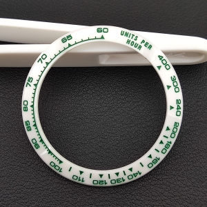 Viền Gốm Trắng 393mm * 315mm Bộ Phận Thay Thế Đồng Hồ Cho Mô-đun Vỏ Đồng Hồ Chronograph Vòng Đồng Hồ Nghiêng