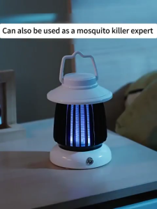 BEST SELLER UV Mosquito Killer Lamp Electric Insect Zapper LED Bug Trap Nightlight Portable Lantern Pest Control USB Powered Indoor Outdoor Camping Bedroom Garden Patio Fly Gnat Moth Repellent Quiet Chemical-Free 360 Degree Coverage for Travel