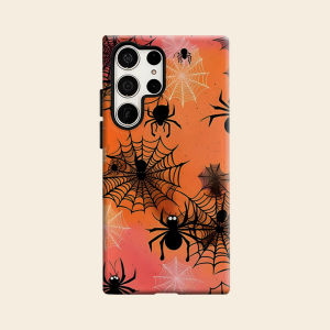 Ốp Lưng Bảo Vệ Toàn Diện Họa Tiết Mạng Nhện Halloween Cho Samsung Galaxy S26 S25 S24 A56 A36 Plus Ultra Thời Trang Cao Cấp Chống Sốc Từ Tính Chất Liệu TPU PC
