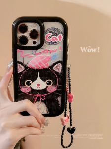 เคสโทรศัพท์อะคริลิกลายแมวสุดน่ารักสำหรับ Apple iPhone 13 pro Max 12 11 13 Mini 13 pro 14 pro Max เปลือกป้องกันแบบแข็งที่ทนทานต่อการตกหล่น