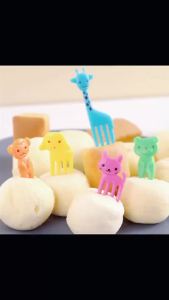 10Pcs/Set Mini Skewers Cute Cartoon Eyes Kawaii Lunch Bento Box Food Fruit Picks Fork Sticks Buffet Sandwich Toppers Decor fork