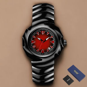 Black Watch Quartz Wristwatch Y2K Unique Blade Fashion Stainless Steel Black Blue Luxury Top Analog Dress Wristwatches