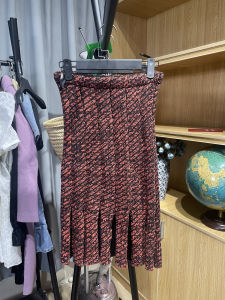 กระโปรงทรงเอเอวสูงสไตล์เจ้าหญิงคอตตอนผสมโพลีเอสเตอร์สำหรับผู้หญิง ฤดูใบไม้ผลิและฤดูใบไม้ร่วง 2025 กระโปรงทรงเอสไตล์เจ้าหญิง