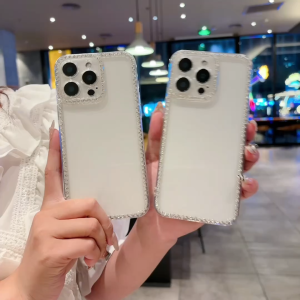AKABEILA Luxury เคสโทรศัพท์ใสเพชร For iPhone 11 13 15 16 17 Air 12 14 Pro Max 12pro 13pro Bling ทนทานต่อการตกหล่น เคสป้องกัน