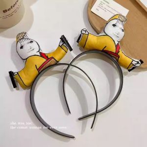 Funny Headband Cartoon Hairband Plush Doll Headband French Wide-brim Hairpin Creative Girl Gift