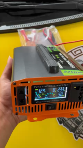 Bộ Kích Điện Sóng Sin Chuẩn 2200W 12V Lên 220V Hàng Nhật - Màn Hình LED Báo Vôn Dòng Nhiệt Độ