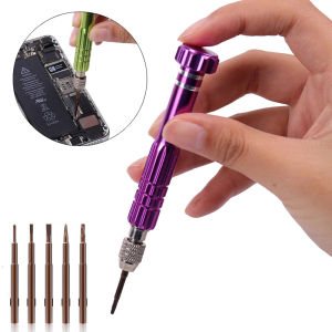 5-in-1 Aluminum Mobile Phone Open Repair Tools for iPhone Samsung Screwdriver Screw driver DIY Alloy Mini Screwdriver Kit Tools