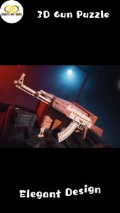 Robotime ROKR AK-47 Assault Rifle Toy Gun 3D Wooden Puzzle LQ901 Present Gift Birthday Valentines Christmas Anniversary