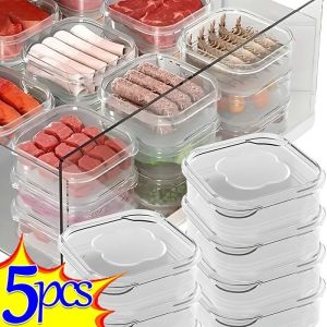 【XZsunflower 】350ML Refrigerator Frozen Meat Fresh-Keeping Box with lid Transparent Sealed Antibacterial Storage Box  Kitchen Refrigerator Organizer