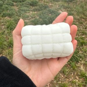 Fun Milk White Soap Fidget Toy Squishy Square Pillow Squeeze Toy Anti-stress Sensory Toy Relieve Anxiety Antistress for Friend