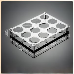 Acrylic Bar Beer Cup Holder Octagonal Whiskey Glass Stand Assembly Required Drinkware Accessories Restaurant Supplies