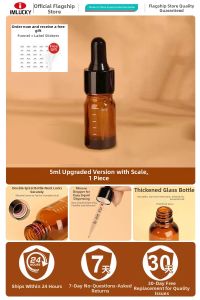 IMLUCKY | Light-Protective Dropper Transfer Bottle for Essential Oils and Skincare Essences