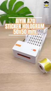 สติ๊กเกอร์ความร้อน สติ๊กเกอร์สี สติ๊กเกอร์โฮโลแกรม สติ๊กเกอร์วงกลม 40x40 แพ็ค2ม้วน ลอกออกง่าย ติดทน คุณภาพดี Thermal Sticker