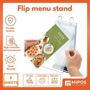 Table Menu Stand A5 A6/Flip Menu Stand Transparent Clear Menu Cover | Restaurant Cafe Menu Display Stand