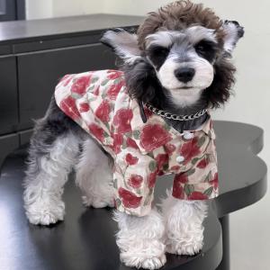 Summer Shirt Style Pet Clothes for Cats And Dogs Korean Holiday Theme Anti Shedding Air Conditioner Suit Medium to Large Dogs
