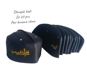 (10pcs)Peci songkok bordir tauhid promo setengah kodi / peci grosir terlaris termurah peci hitam peci putih  Malasya / trumpah / jaring / ijazi / nasional / terbaik