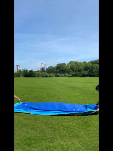 Blue three ring passionate inflatable swimming pool suitable for children and families - baby size