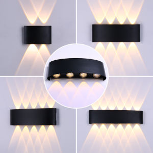 【Buy More & Save】2W/6W/10W Aluminium LED Wall Lamp IP65 Outdoor Waterproof Garden Balcony Lighting AC 86V-265V Indoor Bedroom Living Room Stairs Wall Light Outdoor LED Wall Lamp Garden Corridor Balcony Up Down Light