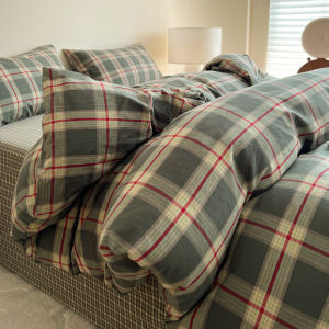 Kiss Dear | Retro Style Pure Cotton Washed Four-Piece Bedding Set