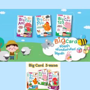Big Card ก ไก่ ABC 123 การ์ดคำศัพท์ใบใหญ่ เลือกหมวดได้ MarinaShop ใช้ได้กับ TalkingPen