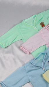 (SNI) Atasan Bayi / Baju Bayi Lengan Panjang / Kaos Kancing Bayi Warna Polos