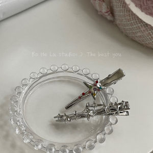 Xinghe Dream Niche Design Colorful Crystals Star Hairpin Clip Duckbill Clip Bang Clip Side Clip Hairpin Headdress