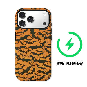 BILIBILI | Halloween Bat Silhouette Phone Case for iPhone 18 17 16 15 14 13 12 11 Air Pro Max Plus Double-layer Cover