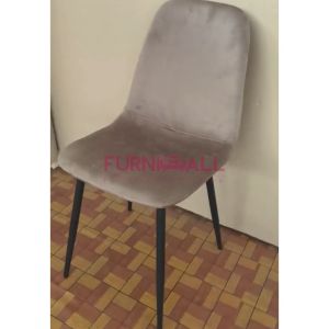 Furnimall Velvet Fabric Dining Chair Modern Designed Restaurant Chair Kerusi Makan 绒布餐椅 Kain Baldu
