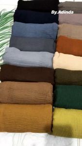 PASHMINA CRINKLE LAVANYA BY AZZARA COTTON RAWIS SHAWL 90 x 180 KUSUT