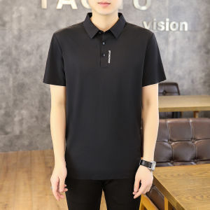 Áo Thun Polo Nam Tay Ngắn Mùa Hè 2025 Mới Ice Silk Mỏng Cổ Polo Thường Ngày Thời Trang Thành Phố Thường Ngày Chất Liệu Nylon