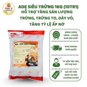 ADE Siêu Trứng 1Kg (10Tr1) Hỗ Trợ Tăng Sản Lượng Trứng Trứng To Dày Vỏ Tăng Tỷ Lệ Ấp Nở Ở Gia Cầm