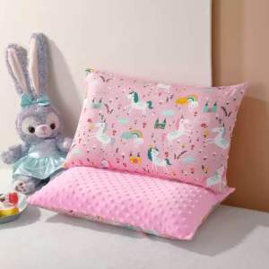 XIDI หมอนเด็ก หมอนเด็กอนุบาลฝ้าย 100 % นอนได้ทั้งสองด้าน เหมาะสำหรับเด็กอายุ 1-6 ปี