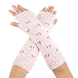 Warm Knitted Yarn Stacked Arm Sleeves Mid Length for Men Women Ski Snowboard Fingerless Winter Autumn Cold Weather Protection