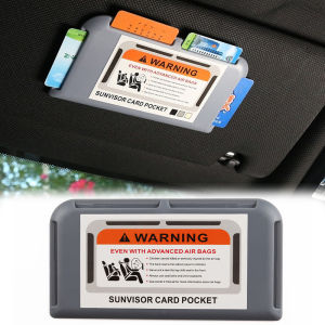 Car Sun Visor Card Holder Inserter Universal Card Slot Storage Box Adhesive