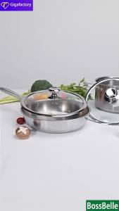 Bossbelle - Pure Titanium Wok Frying Pan Saucepan Soup Pot - 3107