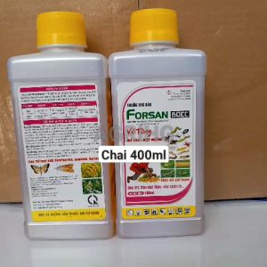 Forsan 60EC Chai 400ml Thành phần Dimephenthoate 600g/l Diệt sâu đục bẹ lúa sâu đục thân sâu cuốn lá bọ xít bọ trĩ rầy xanh sâu keo mùa thuruồi vàng sùng bướm bọ xít AgriHG