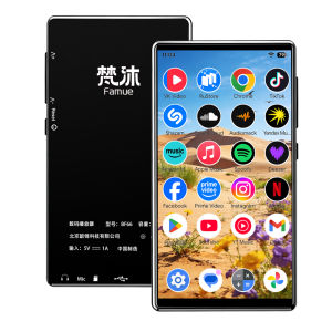 Famue | Máy Nghe Nhạc Famue 1080P HD MP3/MP4 Màn Hình 4.7 Inch Android 13 RAM 6GB WiFi Bluetooth Màn Hình Lớn Thân Máy Kim Loại Hỗ Trợ Spotify YouTube Google Play