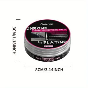 FARIENNE Chrome & Metal Polishing Paste - Car Plating Restoration Cream for Shiny Wheels Bumpers & More