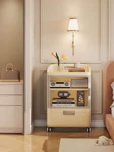 L32-42cm Plastic Storage Cabinet No Installation Drawer Cabinet Light Luxury Snack Organizer with Wheel