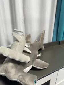 Cute Shark Plush Doll Soft Gray Shark with White Belly Huggable Cuddly Pillow for Boys&Girls Birthday Christmas Gifts Home Decor