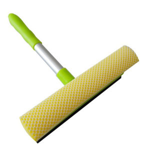 2 in 1 Shower Squeegee Window Cleaner Glass Wiper Scraper Sponge Rubber Blade Bathroom Car Windshield Cleaning Tool