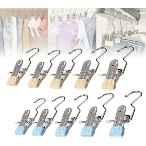 KEBIDU 10pcs Anti-Rust Clip Space-Saving Hanger: Your Ultimate Garment Storage Solution