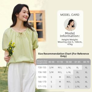 Vimly | Bubble Sleeve Tie Front Loose Fit Summer Shirt
