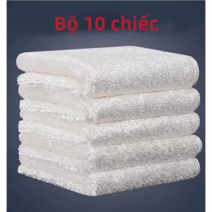 Bamboo Fiber Non-Stick Grease Absorbent Non-Shedding Thickened Cleaning Cloth 10 pieces