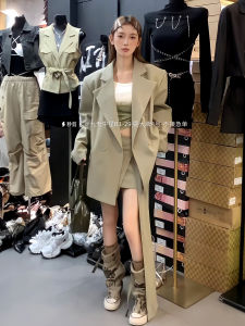 Elegant Slimming Casual Loose Suit Jacket Womens High Waist Asymmetrical Floral 3D Print Short Skirt Set Autumn New Style